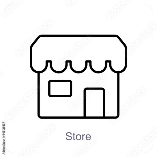 Store and ecommerce ico concept
