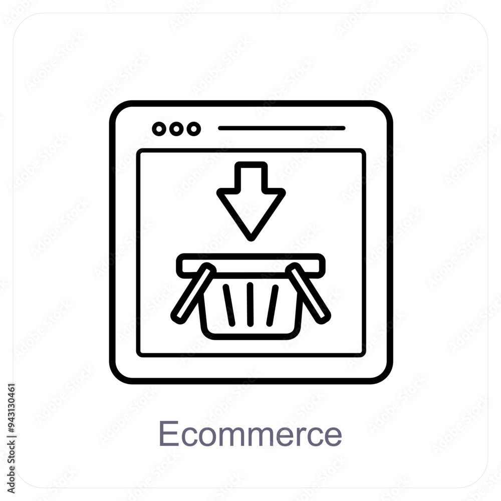 Ecommerce and shopping icon concept Ecommerce and shopping icon concept