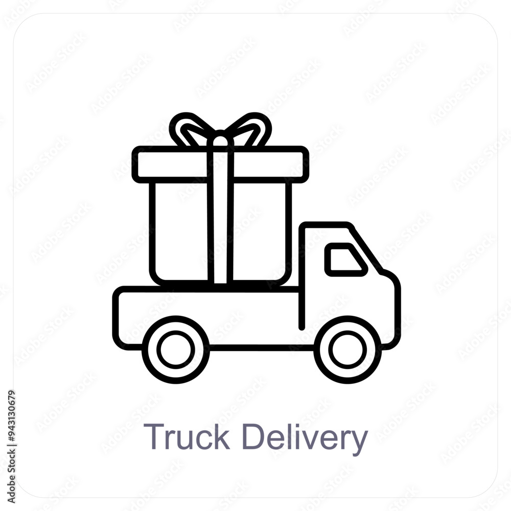 Truck Delivery and delivery icon concept Truck Delivery and delivery icon concept