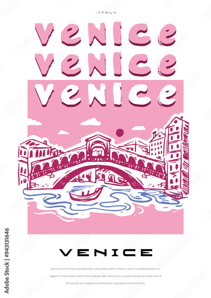 The poster is minimalistic with an interesting bright design, vector format The poster is minimalistic with an interesting bright design, vector format