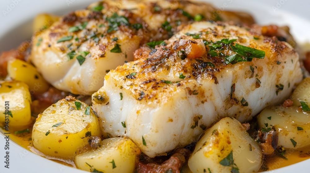 103. A dish of Portuguese bacalhau a Bras (codfish) 103. A dish of Portuguese bacalhau a Bras (codfish)