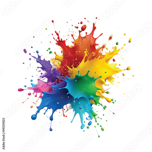 colorful paint splashes png