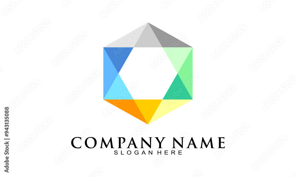 Geometric creative logo design vector Geometric creative logo design vector