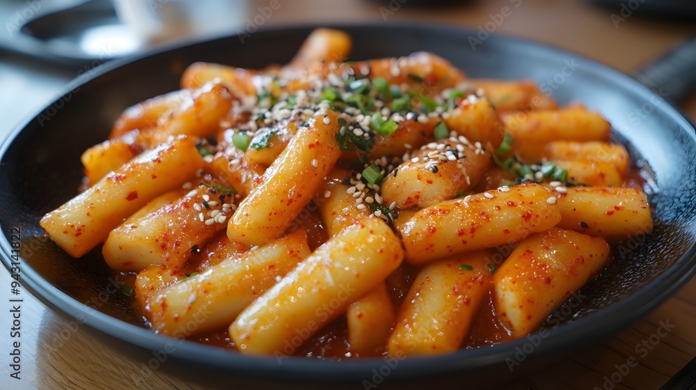 149. A plate of South Korean tteokbokki (spicy rice cakes) 149. A plate of South Korean tteokbokki (spicy rice cakes)