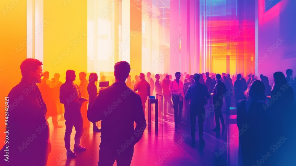 City Business Party Character Silhouette City Business Party Character Silhouette