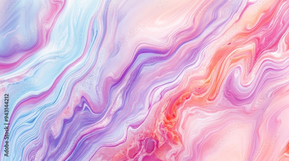 Liquid marble effect with flowing patterns, iridescent colors, smooth and glossy texture Liquid marble effect with flowing patterns, iridescent colors, smooth and glossy texture