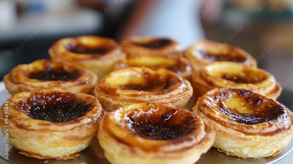 96. A serving of Chilean pasteis de nata (custard tarts) 96. A serving of Chilean pasteis de nata (custard tarts)
