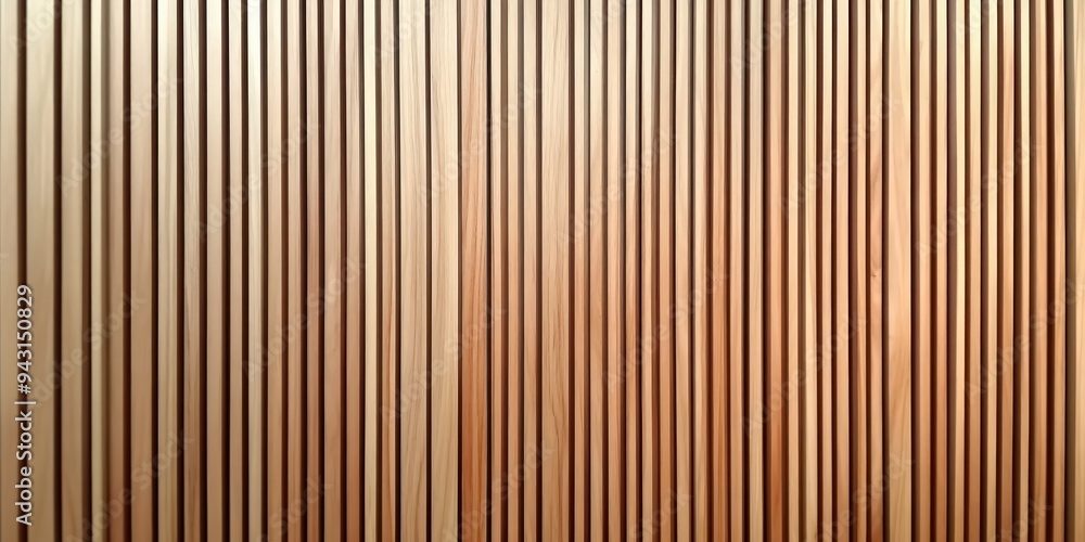 Obraz premium Modern Minimalist Wooden Wall Panels in Warm Evening Light