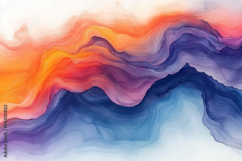 Obraz premium Abstract watercolor painting with soft, flowing colors