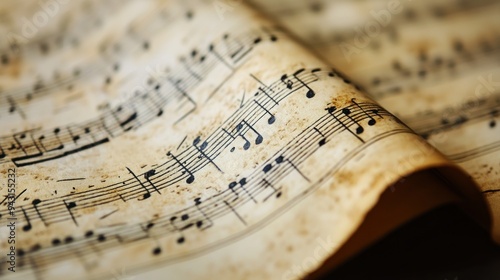 Vintage Sheet Music Close Up