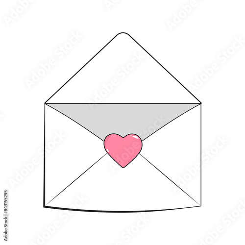 Envelope with heart