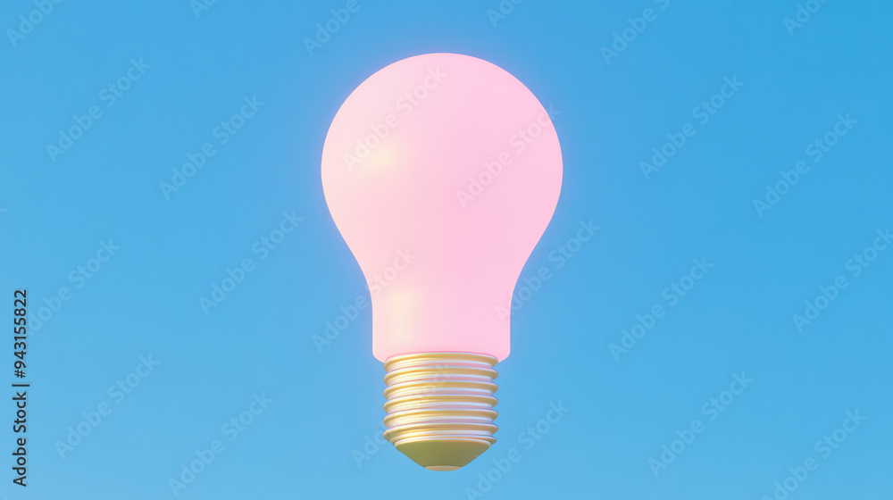A bright pink lightbulb set against a clear blue sky background, symbolizing innovation, creativity, and bright ideas, bringing a modern touch to a traditional object. A bright pink lightbulb set against a clear blue sky background, symbolizing innovation, creativity, and bright ideas, bringing a modern touch to a traditional object.