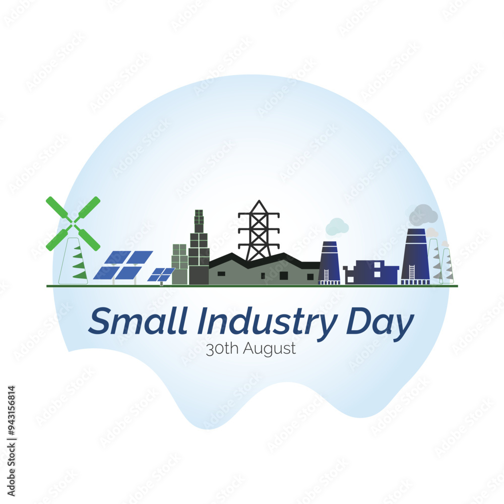 Small Industry Day is observed on 30th August every year to support and promote small-scale industries and businesses. Small Industry Day Vector, illustration. Small Industry Day is observed on 30th August every year to support and promote small-scale industries and businesses. Small Industry Day Vector, illustration.