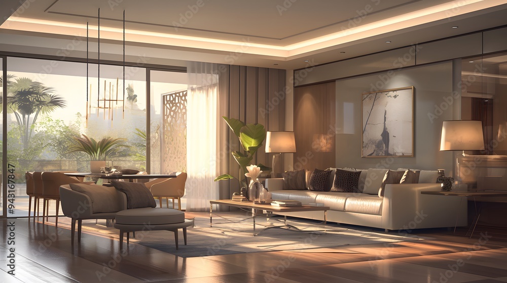 Modern Living Room Interior Design with a View Modern Living Room Interior Design with a View