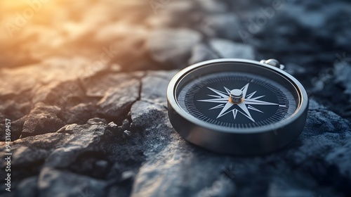 3. **Visualize the concept of business ethics through a dynamic image contrasting good and bad choices. Use symbols such as a compass or directional arrows to represent ethical decision-making,