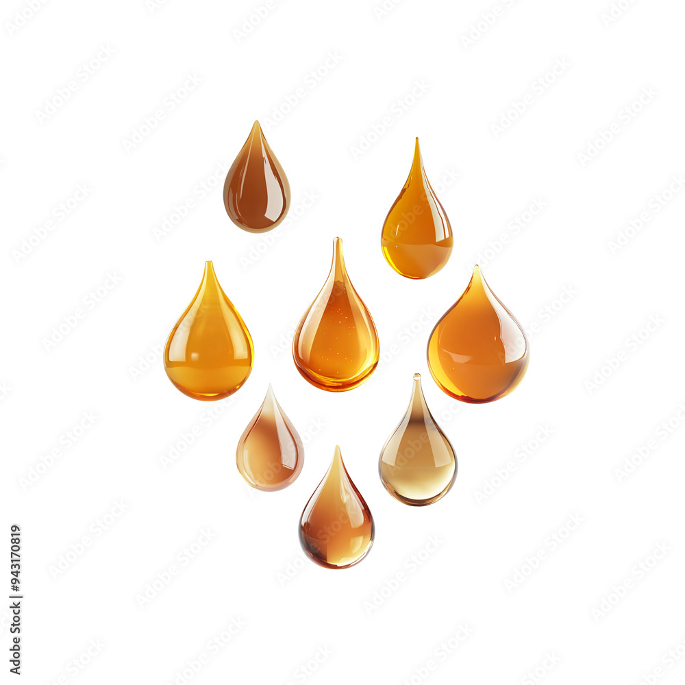 A drop of light brown oil, an icon design on a white background A drop of light brown oil, an icon design on a white background