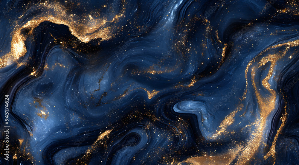 An Abstract Background Featuring Dark Blue and Gold Marble Patterns with a Glinting Effect, Creating a Luxurious and Sophisticated Visual Experience, Perfect for High-End Design Projects, Elegant Pres An Abstract Background Featuring Dark Blue and Gold Marble Patterns with a Glinting Effect, Creating a Luxurious and Sophisticated Visual Experience, Perfect for High-End Design Projects, Elegant Pres