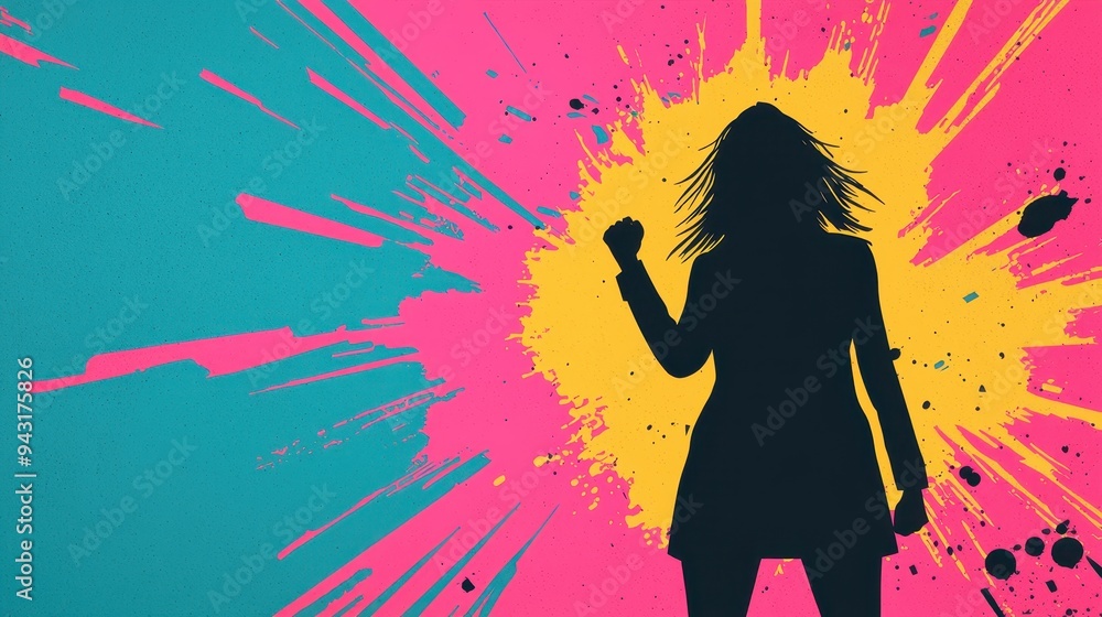 A vibrant silhouette of a singer against a colorful, abstract background, capturing the energy of music and passion for performance. A vibrant silhouette of a singer against a colorful, abstract background, capturing the energy of music and passion for performance.