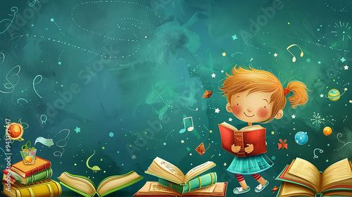 amazing baby cartoon education background wonderful