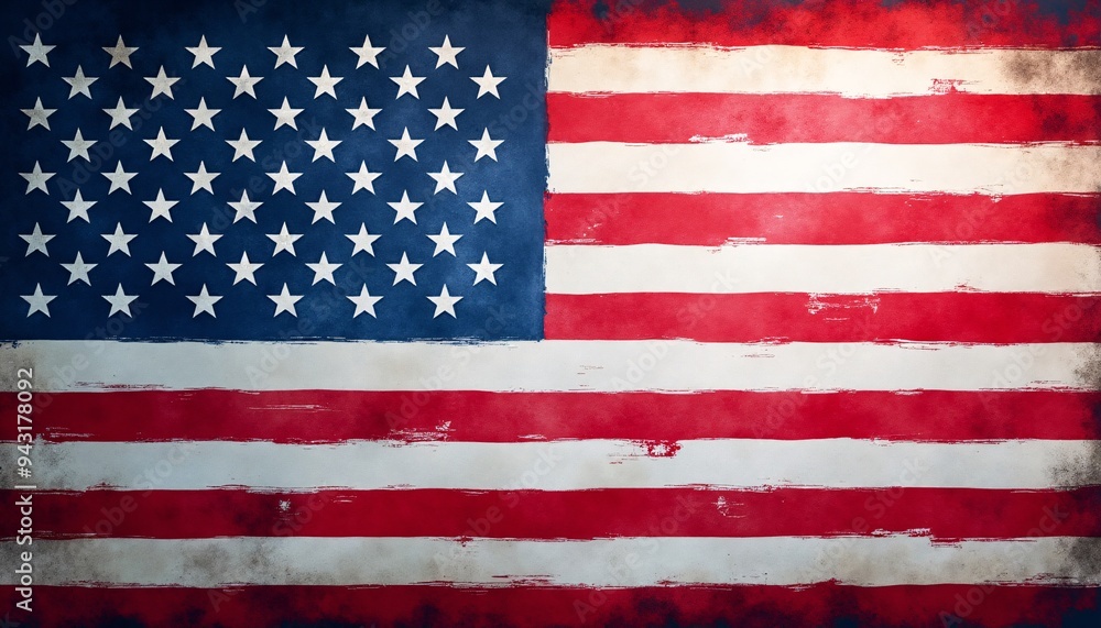 Patriotic background with strong contrasts between flag imagery and text space, ideal for banners. Patriotic background with strong contrasts between flag imagery and text space, ideal for banners.