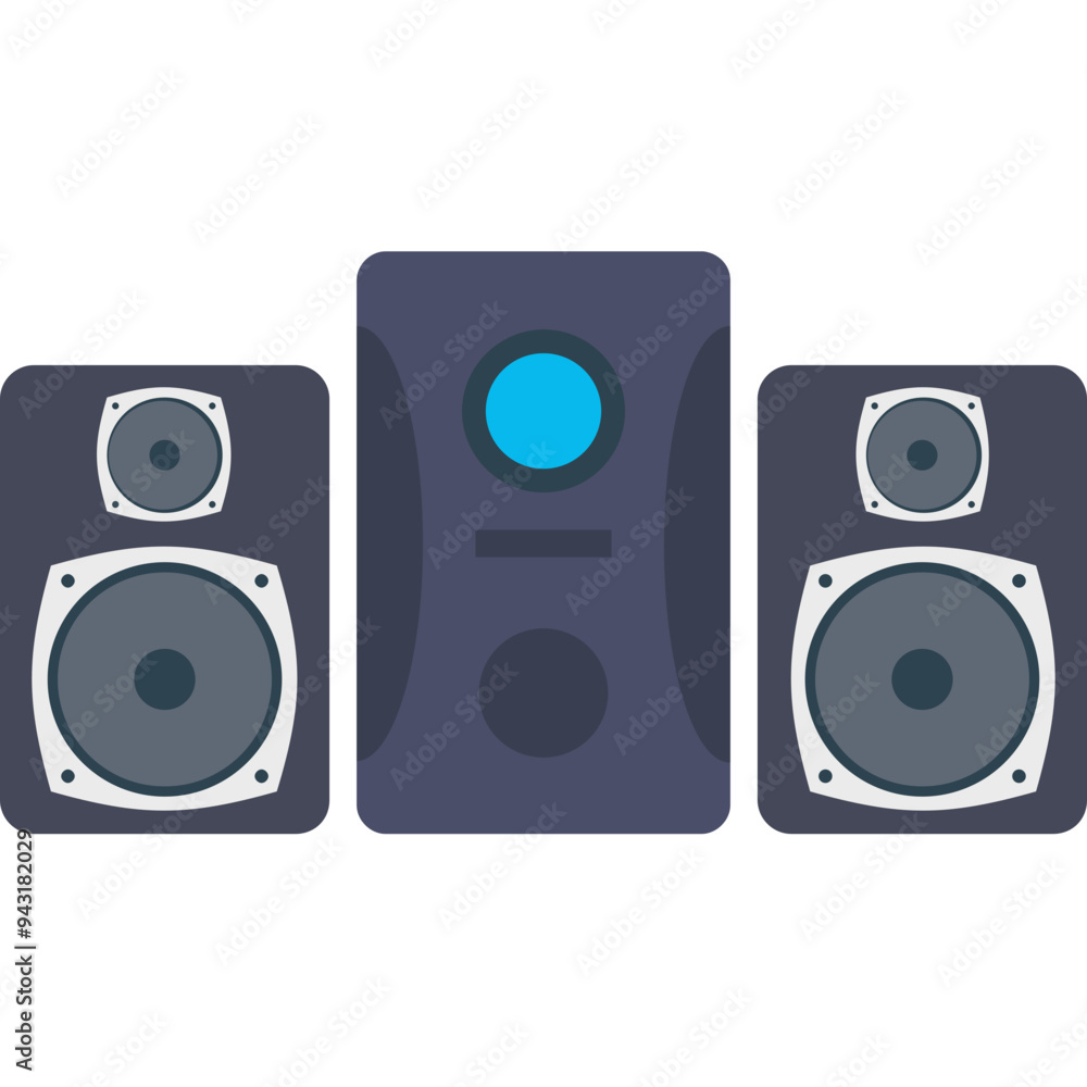 Fototapeta premium Sound System vector icon in flat style