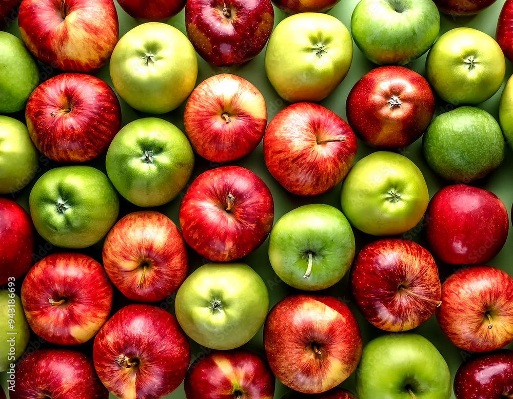 Pile Lots fresh red and green apples Pile Lots fresh red and green apples
