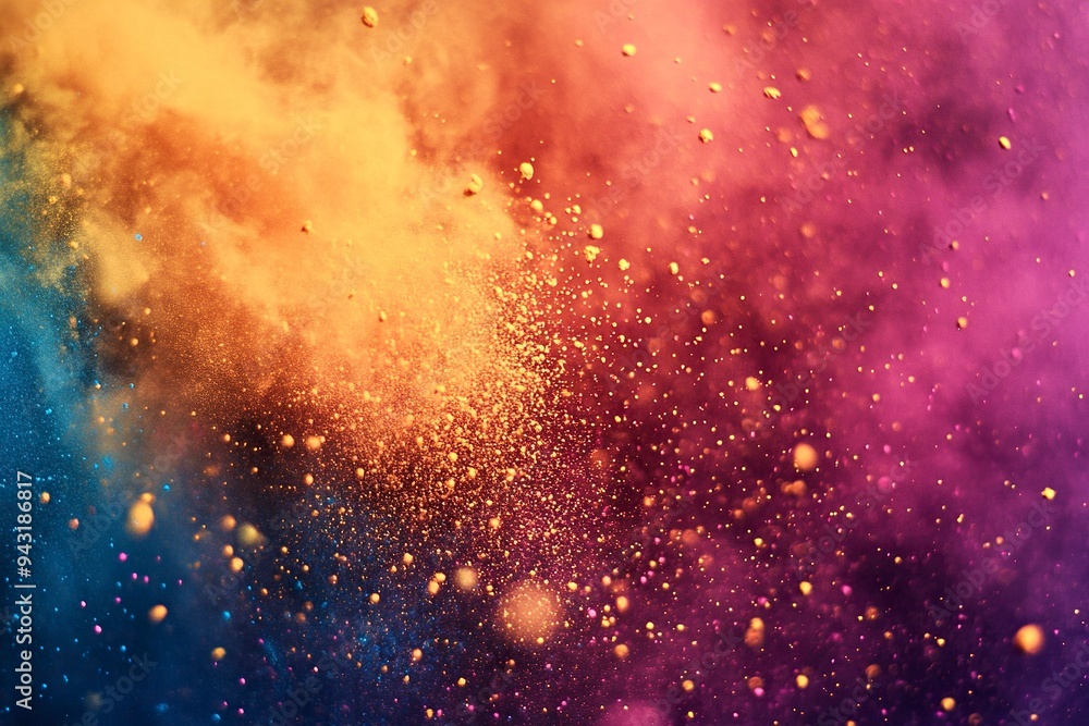 Obraz premium A picture of splash of colour powder in a holi festival in india generative ai