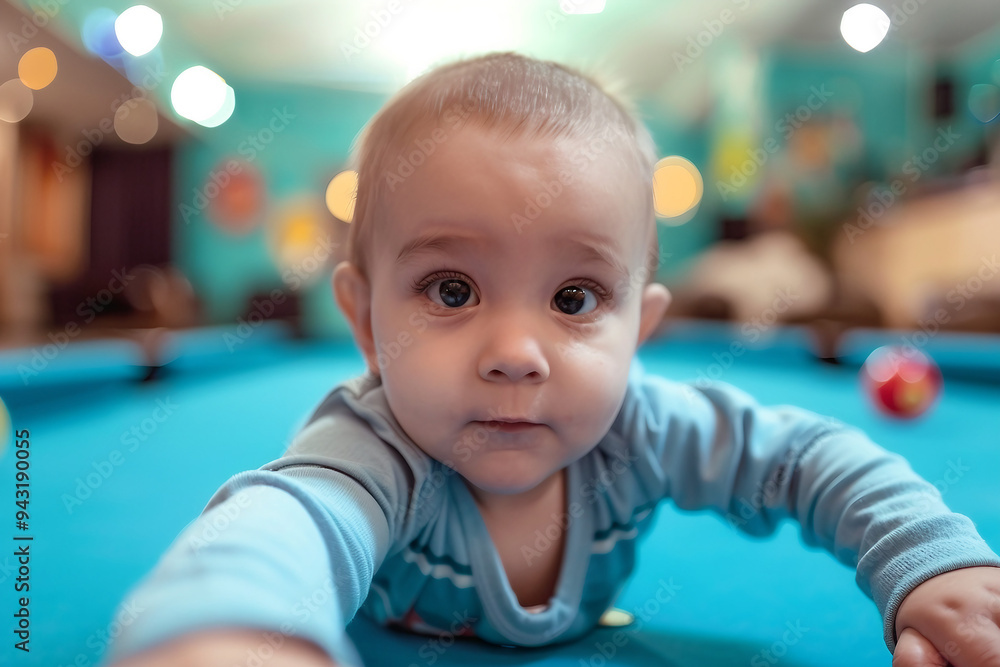 Weekend time with family kids friends in pool billiards club, learning pool play, Generative AI Weekend time with family kids friends in pool billiards club, learning pool play, Generative AI