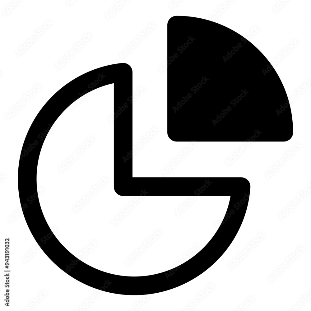 pie chart icon in line style