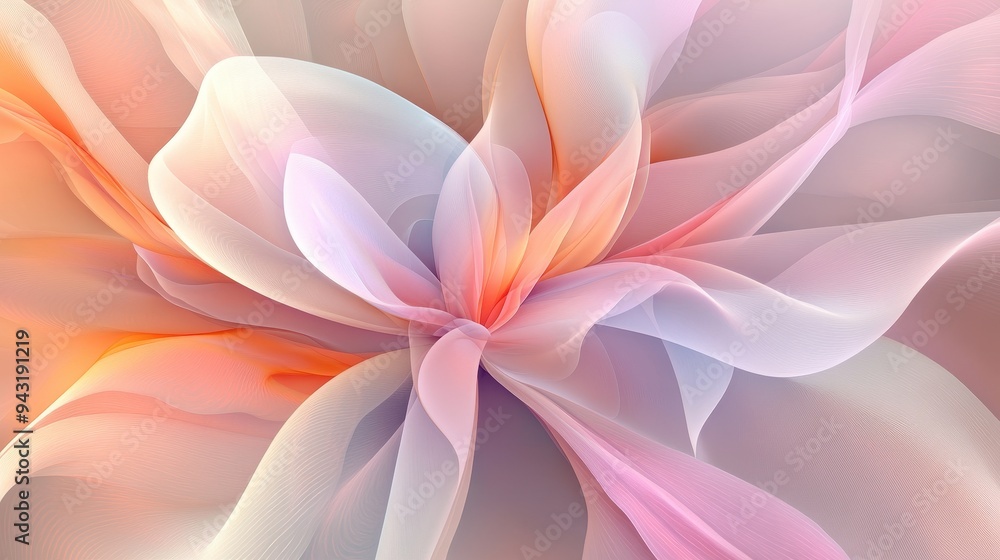 Abstract Floral Background with Soft Pink and Orange Hues. Abstract Floral Background with Soft Pink and Orange Hues.