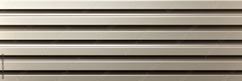 White Metal Garage Door with Horizontal Stripes White Metal Garage Door with Horizontal Stripes