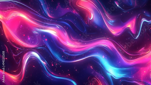 Glowing neon patterns with a dynamic, abstract background