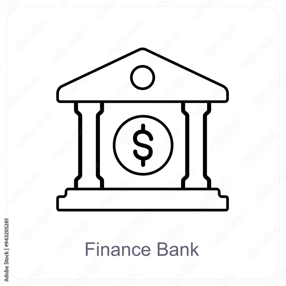 Finance Bank and banking icon concept Finance Bank and banking icon concept