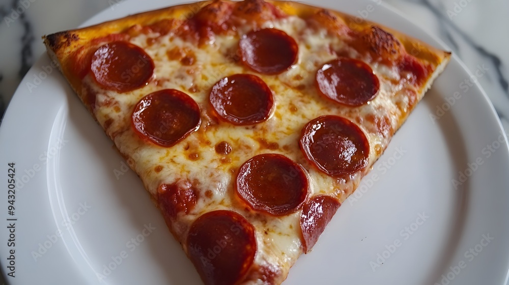 6. A slice of New York style pizza with pepperoni 6. A slice of New York style pizza with pepperoni