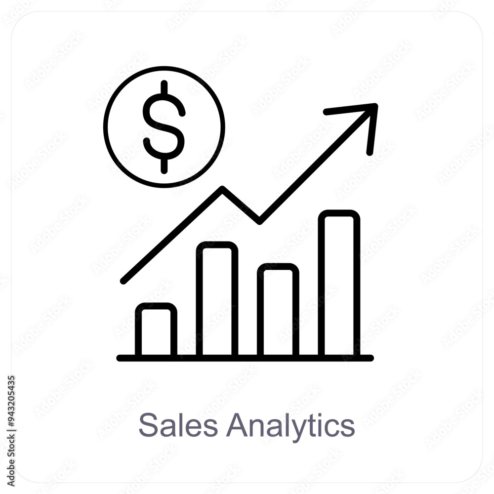 Sales Analytics and financial icon concept Sales Analytics and financial icon concept