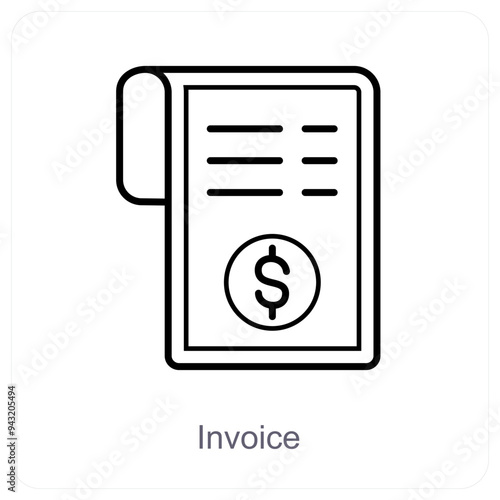 Invoice and bill icon concept