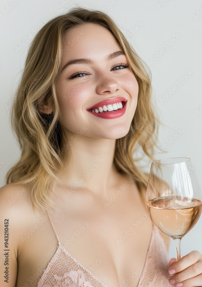 This is a PNG image of a happy lady holding a glass of wine in her hand. This is a PNG image of a happy lady holding a glass of wine in her hand.