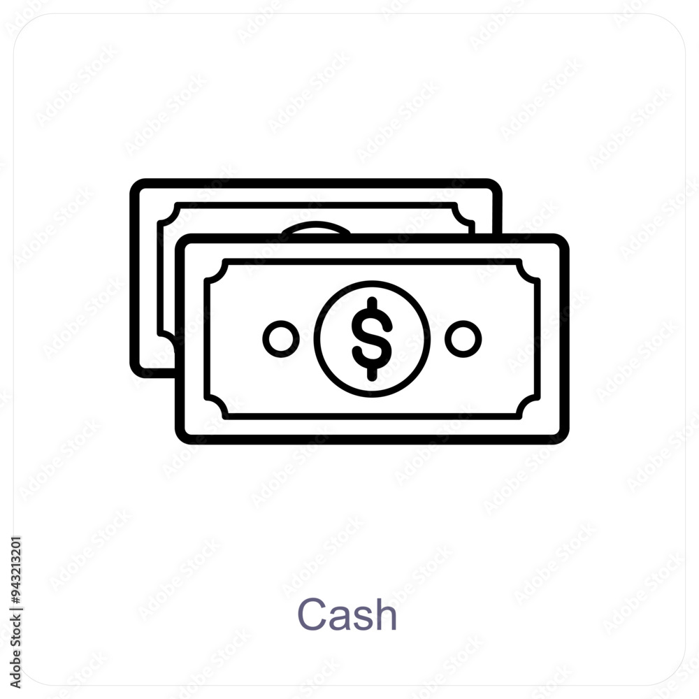 Cash and money icon concept Cash and money icon concept