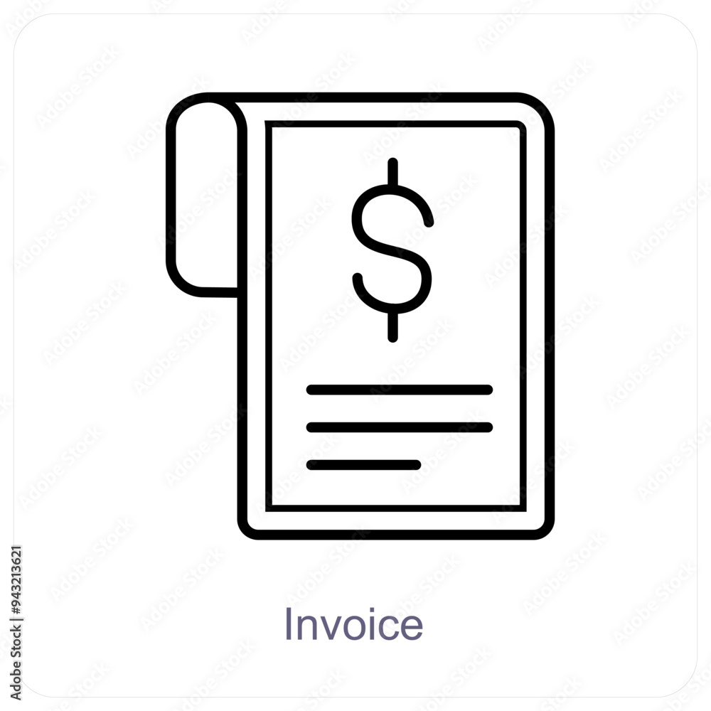 Invoice and bill icon concept Invoice and bill icon concept