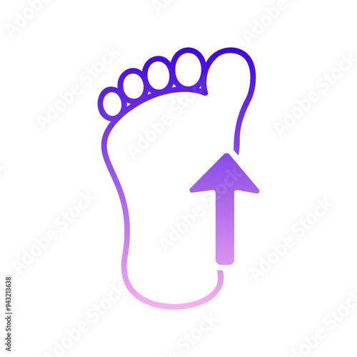 green footprint arrow
