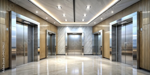 Sleek elevator doors swing open to a radiantly lit space with polished floors that shine like diamonds and elegant walls that mirror its elegance.