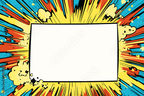 Abstract blank comic page zoom background vector illustration