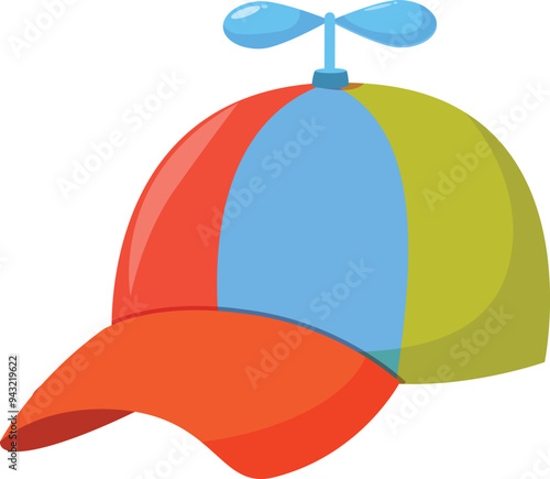 Funny hat with a spinning propeller on top, perfect for parties, events, or a whimsical touch