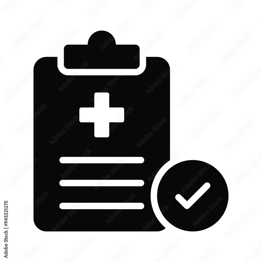 Medicine prescription with clipboard, and vector of medical record Medicine prescription with clipboard, and vector of medical record