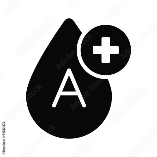 A modern icon of blood donation in editable style