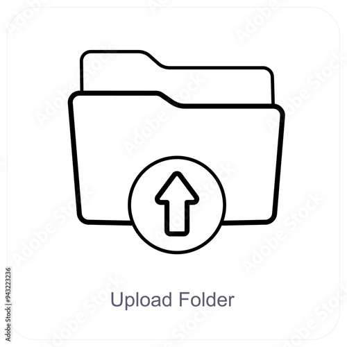 Upload Folder and Folder icon concept