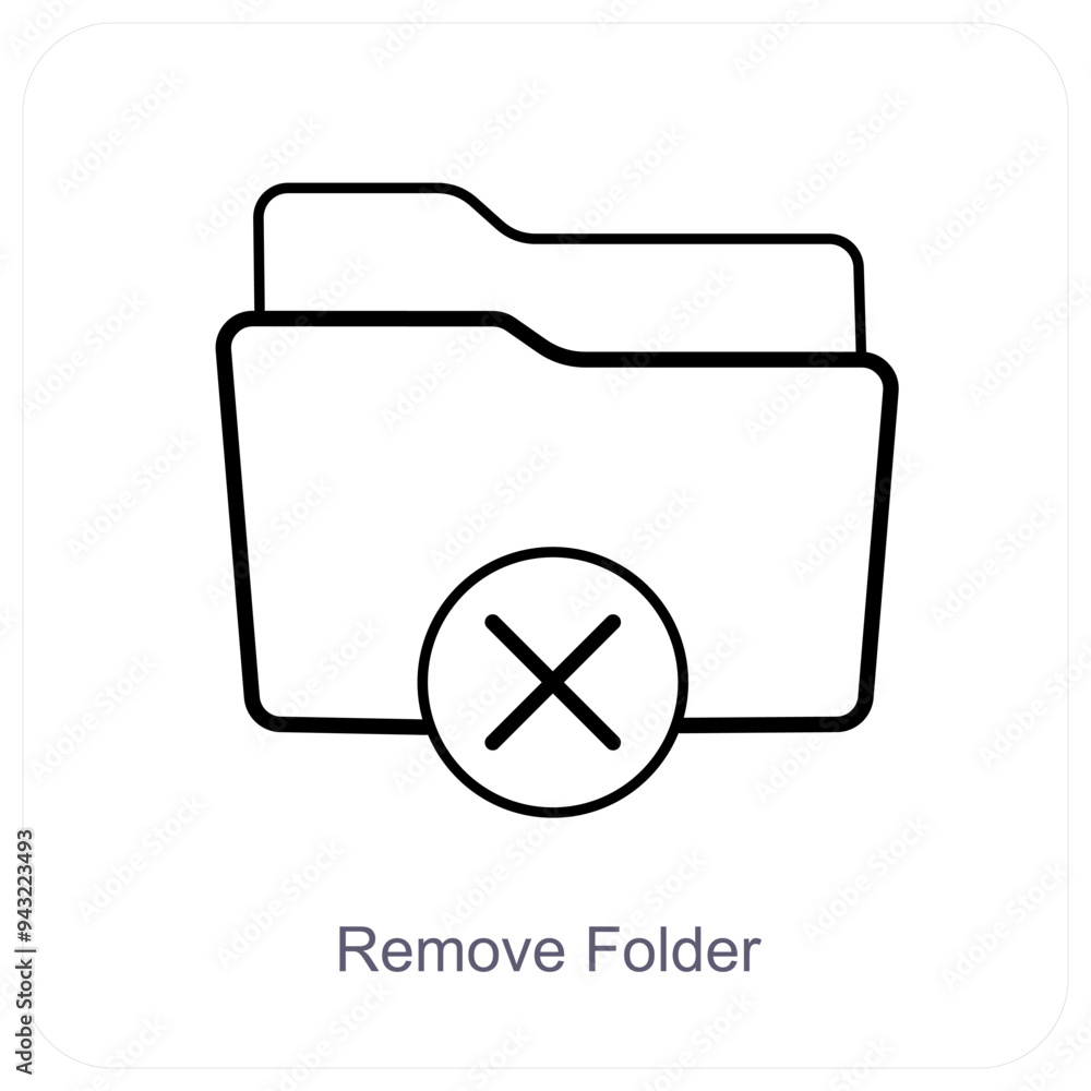 Remove Folder and Folder icon concept Remove Folder and Folder icon concept