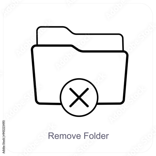 Remove Folder and Folder icon concept