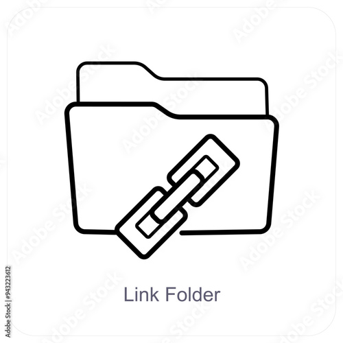 Link Folder and Folder icon concept