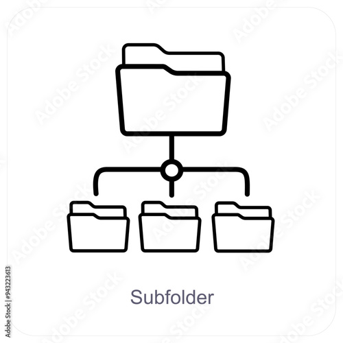 Subfolder and Folder icon concept